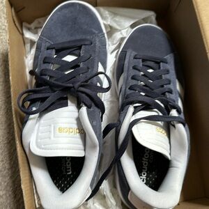 Adidas grand court alpha blue suede worn once